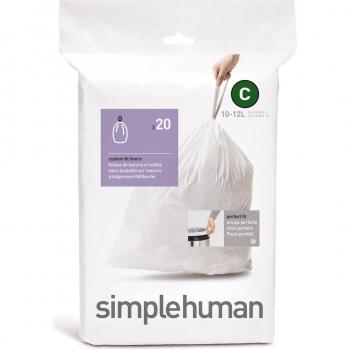 Simplehuman - 20 Bolsas de basura C 10-12 L