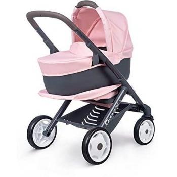 Smoby Combi Silla+ Capazo bebe confort rosa, color