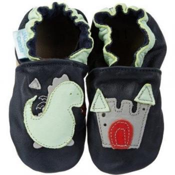 Jack & Lily Originals Fairytale Dragon - Zapatillas de piel super divertidas y coloreadas, talla 0-6 meses, multicolor