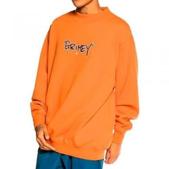 Grimey Gem Cuttin Orange Crewneck Sweatshirt for Men - XS