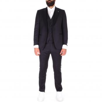 Tagliatore Blue Single Breasted Suit for Men, Size 5XL