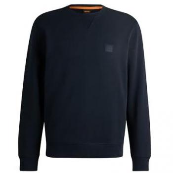 Sudadera BOSS Orange Westart con detalle de logo, color azul marino, talla L para hombre