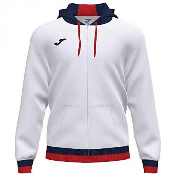 Chaqueta con capucha Joma Confort II hombre/niño blanco marino