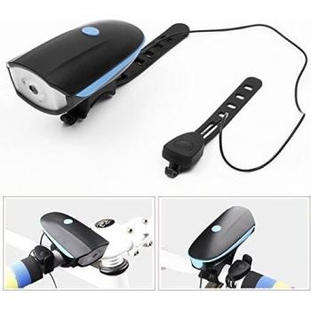 Luz delantera impermeable set de bicicleta - LED frontal para Bici 250 lúmenes con USB recargable brillante estupenda -con 120 DB Loud Horn /bici lámpara Luz LED frontal para manillar de bicicletas