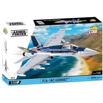COBI 5810 F/A-18C Hornet™ - Bloques de construcción, modelo militar, compatible con otras marcas, 1.200 piezas, incluye minifigura de piloto, detalles realistas y funciones móviles