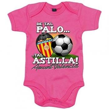 Body bebé de tal palo tal astilla Amunt Valencia fútbol - Rosa, 12-18 meses