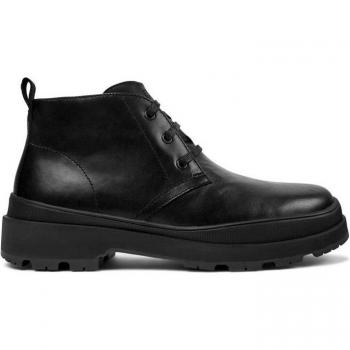 Camper Brutus Trek GTX Men's Black Polished Leather Ankle Boots