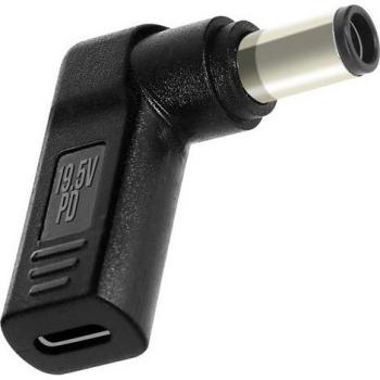 Adaptador de carga USB-C a portátil DELL 7.4 x 5.0 mm, negro, angulado