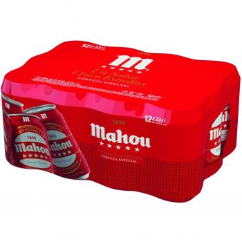 Mahou 5 Estrellas - Cerveza, lata 33 cl