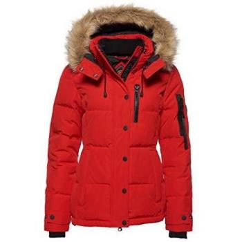 Superdry Mujer Chaqueta de plumón Premium Rescue Rojo Rebelde 38