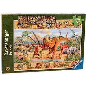 Ravensburger Dinosaurs 100 Piece Jigsaw Puzzle for Kids Age 6 Years Up