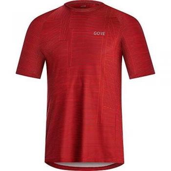GORE WEAR M Camisa Line Brand, Hombre, Rojo, S
