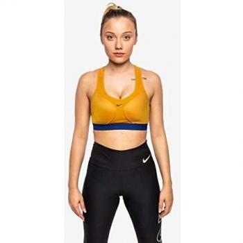 NIKE Motion Adapt Bra 2.0 Sujetador Deportivo, Mujer, Gold Suede/Deep Royal Blue, M