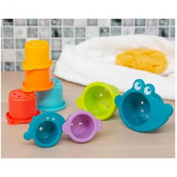 Juguetes para el Baño Kiokids, Set de 8 Vasos Apilables, Código 2716