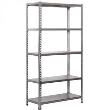 Estantería Metálica Sin Tornillos Ecoclick 5 Baldas Galvanizada 180x90x30 cm, Carga de 70 kg