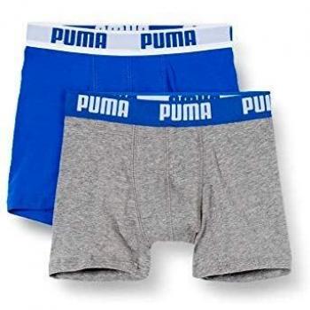 PUMA Basic Boxers Ropa Interior, Azul Y Gris, 122-128