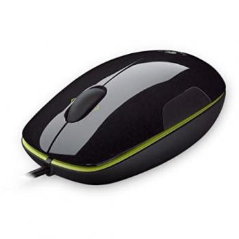 Logitech M150 - Ratón (Ambidextro, Laser, USB, 1600 DPI, 80 g, Negro, Amarillo)