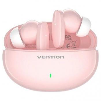 Vention NBFP0 Auriculares Inalámbricos Bluetooth 5.3 con Estuche de Carga, Autonomía 7h, Color Rosa