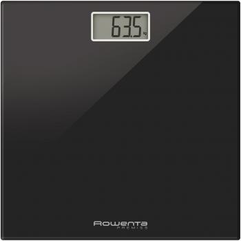 Rowenta Premiss BS1060 - Báscula baño con pantalla LCD, compacta, capacidad de 150 kg, plataforma de vidrio, apagado automático incluye pilas