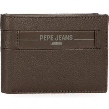 Cartera de hombre Pepe Jeans Checkbox en piel color marrón