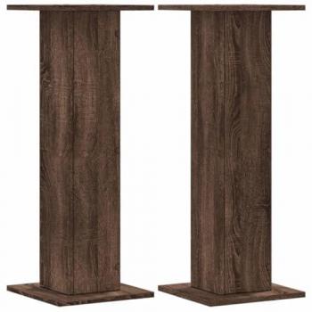 vidaXL Plant Stands 2 pcs Brown Oak 30x30x80 cm Engineered Wood