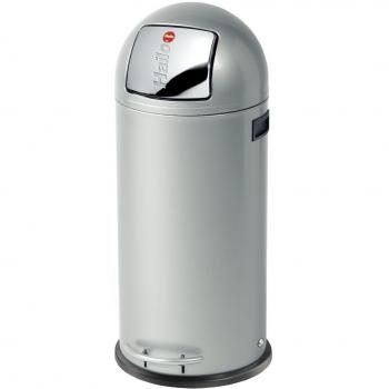 Hailo 0850-469 - Cubo de la basura grande, 50 L, color plateado