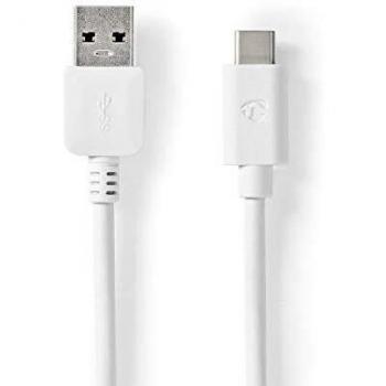 Cable USB 3.2 Gen 2 | USB-A Macho | USB-C Macho | 10 Gbps | Carga 60 W | 1.00 m | PVC Blanco