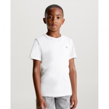Camiseta de manga corta regular fit para niño Calvin Klein blanca