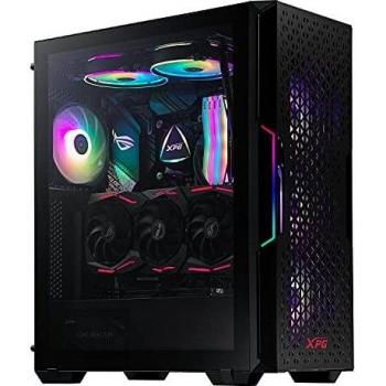 ADATA XPG STARKER Air Mid-Tower PC Chassis, ATX/Micro ATX, Mini-ITX, Compact Size, Tempered Glass Side Panel, I/O USB 3.0 Port, Black