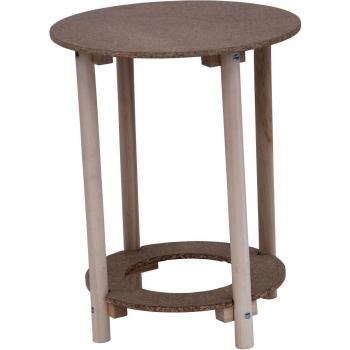 OKO Mesa Redonda, Madera, Crudo, 60x60x75 cm