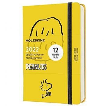 Moleskine - Peanuts Edición Limitada Woodstock, Agenda Diaria 2022 de 12 Meses, un Día por Página, Tapa Dura, Tamaño de Bolsillo de 9 x 14 cm, 400 Páginas