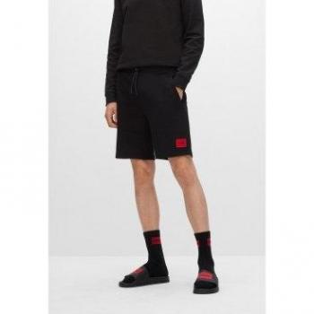 Pantalón Corto Casual HUGO para Hombre Diz Negro XS - Algodón Sostenible 2024