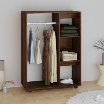 Armario de madera contrachapada color roble marrón 80x40x110 cm