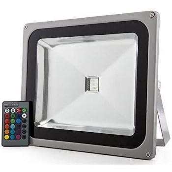 Greenice | Foco Proyector LED IP65 50W RGB Mando a Distancia | RGB