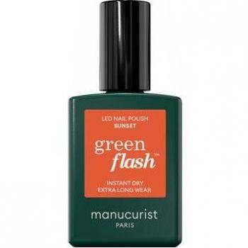 Manucurist Green Flash Esmalte Uñas Sunset 15ml - Laca de uñas, secado instantáneo, larga duración, 15 ml