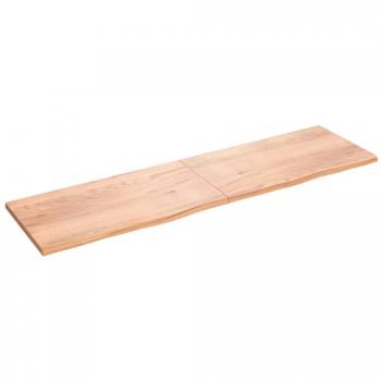 Estante de pared madera roble tratada 220x60x(2-4)cm Natural, Marrón claro, Marrón oscuro Mueble Almacenaje Estantería para Oficina, Estudio, Dormitorio Estantería/Libr