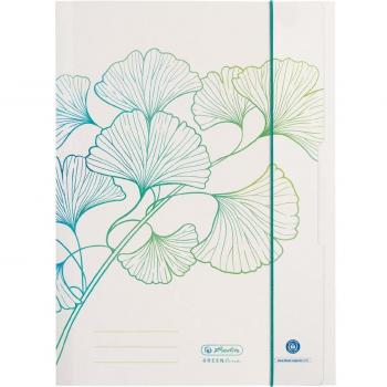 Carpeta de cartón A4 Herlitz GREENline Ginkgo blanca