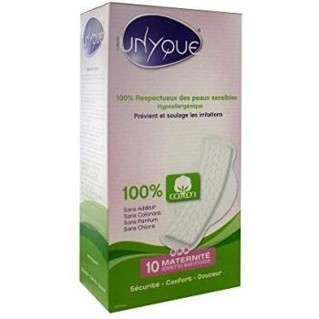 UNYQUE Compresas pos parto 100% algodón puro 10 Unidades 160 g