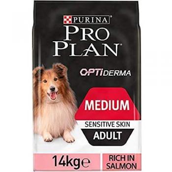 PRO PLAN Optiderma Sensitive Skin Medium Adult Dry Dog Food Salmon 14kg