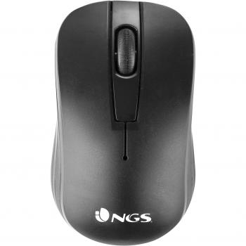 NGS Evo Black - Ratón óptico inalámbrico, color negro