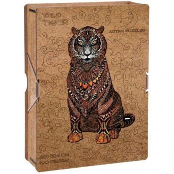 Active Puzzles - Puzzle de Madera Tigre Azul 39 x 24 cm - 190 Piezas
