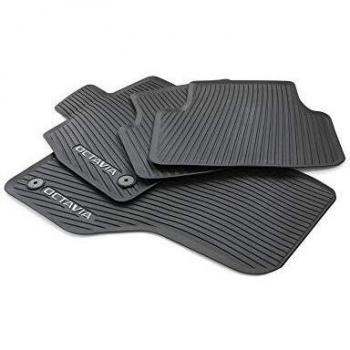 Skoda 5E4061500 - Alfombrillas de Goma para Todo Tipo de Clima, 4 Unidades, con Texto Octavia