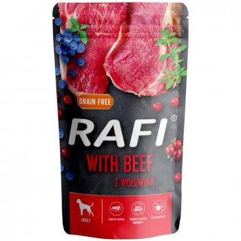 Comida húmeda Rafi para perros con carne de ternera y arándano 500 g