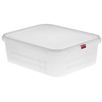 Great Plastic Contendedor de Alimentos/Fiambrera Rectangular con Capacidad de 6,8 litros, Blanco, 32.5 x 26.5 x 10 cm