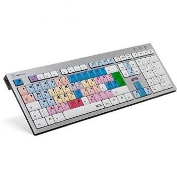 Teclado Slim Logickeyboard Avid Media Composer USB, Plata