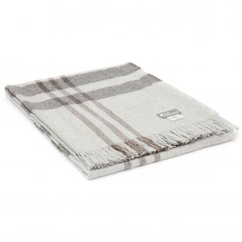 fairalpaka Baby alpaca – Manta plaid | 100% Lana de Alpaca, certificado Öko-Tex 100 | alpaca Manta Manta, Hellgrau kariert, 180x130cm