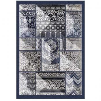 Alfombra de salón cordoua 80 x 150 cm - azul