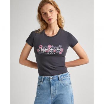 Camiseta Pepe Jeans Korina Gris Para Mujer