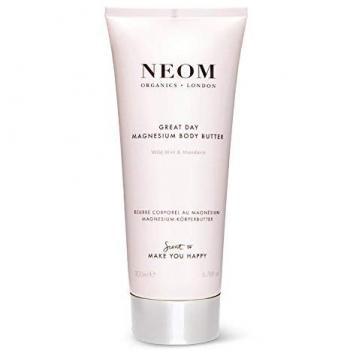 Neom Organics Great Day Magnesium Body Butter 200ml - Cream Moisturiser With Essential Oils | Nourish & Soften | Wild Mint & Mandarin