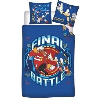 Funda Nórdica Sonic Algodón 140x200 cm - Batalla Final para Niños